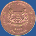 1 цент Сингапура 2000 года